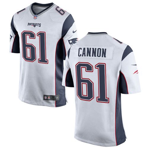 Men New England Patriots 61 Marcus Cannon Nike White Alternate Game NFL Jersey